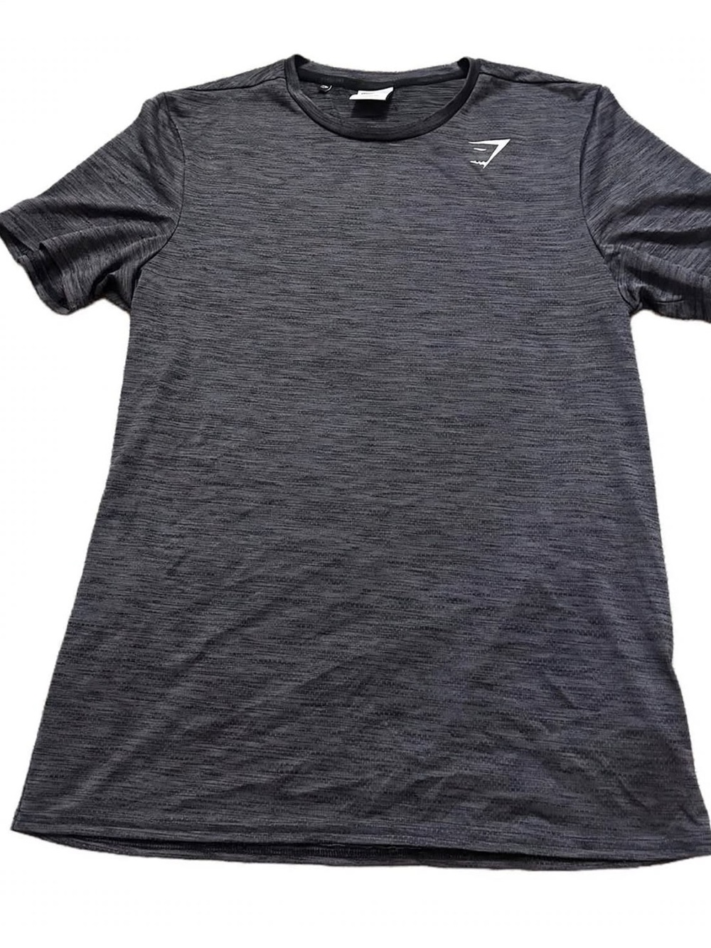 Gymshark L Men's Gray Marl Performance Tee - Dry Fit